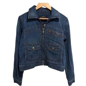 LRL Lauren Ralph Lauren Jeans Co. Classic Blue Denim Zip-Front Jacket Large